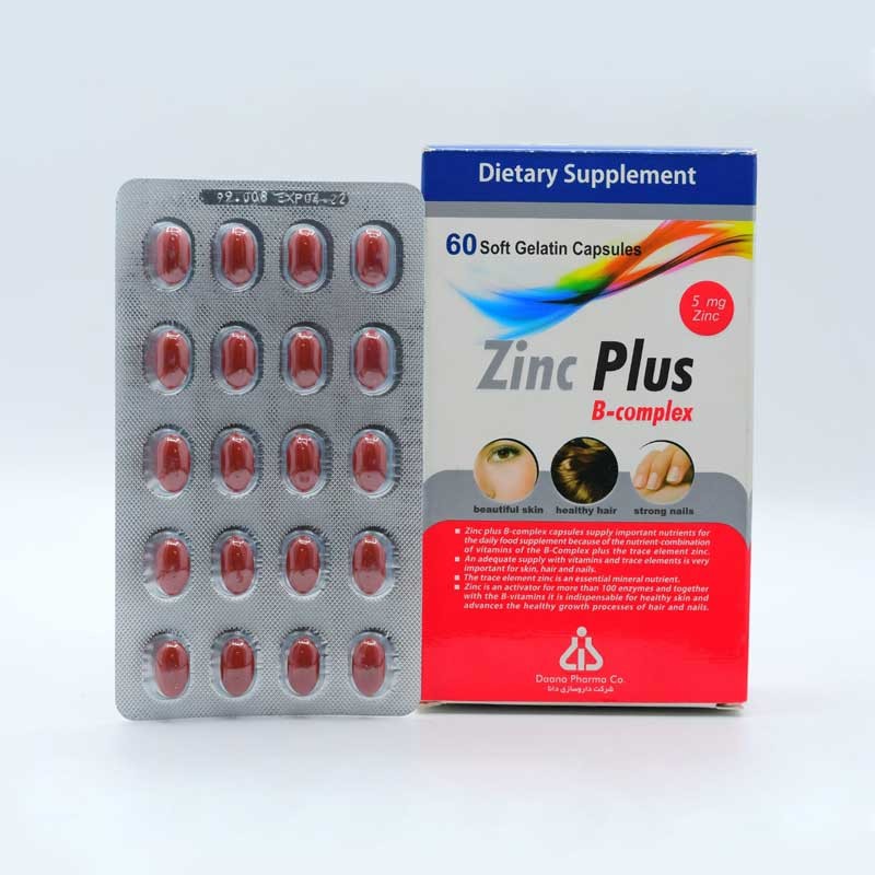 زینک پلاس - ب کمپلکس 5 میلی گرم دانا(60عددی)